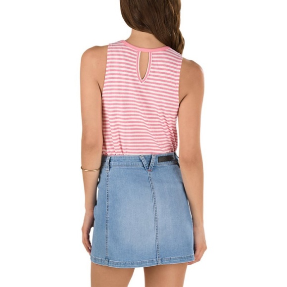 Vans Costa Striped Tank Top in Pink - NWOT - Picture 2 of 2